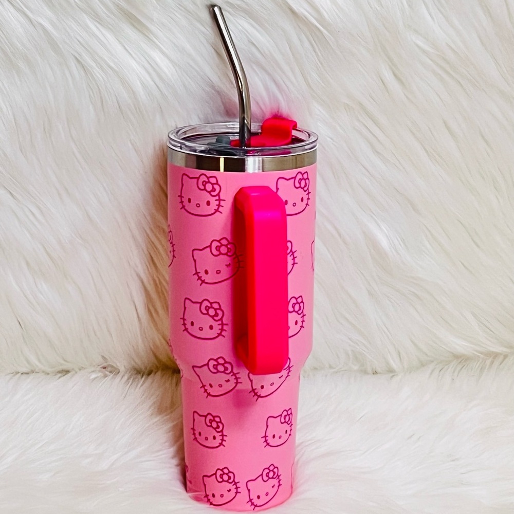 Hello Kitty Pink Tumbler with Straw - Picture 2 of 4